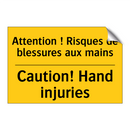 Attention ! Risques de blessures  /.../ - Caution! Hand injuries