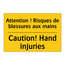 Attention ! Risques de blessures  /.../ - Caution! Hand injuries