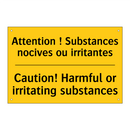 Attention ! Substances nocives  /.../ - Caution! Harmful or irritating  /.../