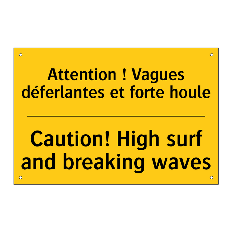 Attention ! Vagues déferlantes  /.../ - Caution! High surf and breaking  /.../