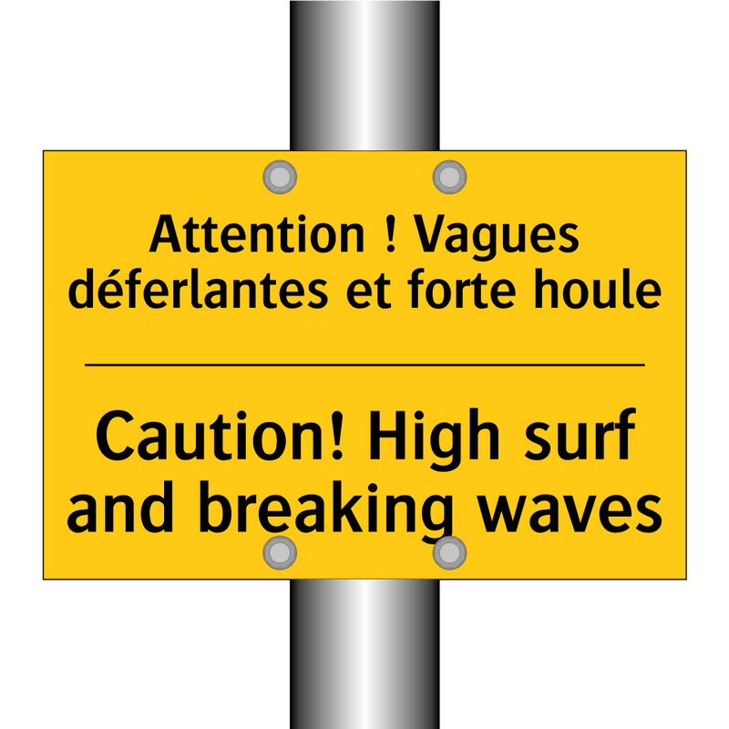 Attention ! Vagues déferlantes  /.../ - Caution! High surf and breaking  /.../