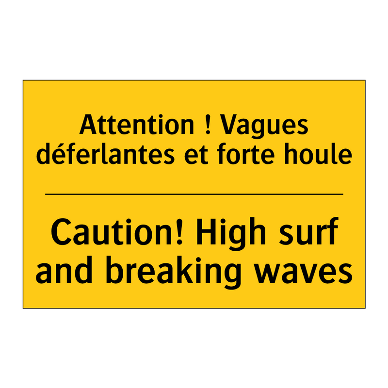 Attention ! Vagues déferlantes  /.../ - Caution! High surf and breaking  /.../