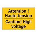 Attention ! Haute tension - Caution! High voltage