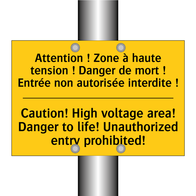 Attention ! Zone à haute tension  /.../ - Caution! High voltage area! Danger  /.../