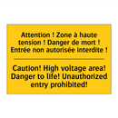 Attention ! Zone à haute tension  /.../ - Caution! High voltage area! Danger  /.../