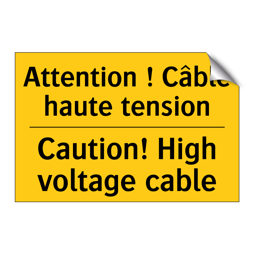 Attention ! Câble haute tension /.../ - Caution! High voltage cable