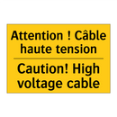Attention ! Câble haute tension /.../ - Caution! High voltage cable