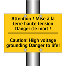 Attention ! Mise à la terre haute  /.../ - Caution! High voltage grounding  /.../
