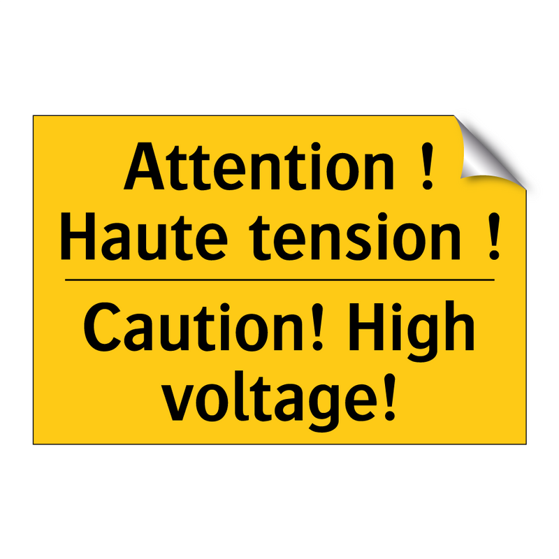 Attention ! Haute tension ! - Caution! High voltage!