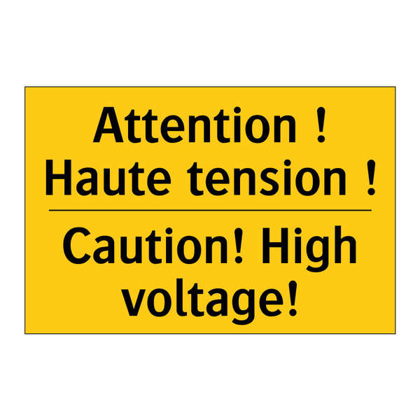 Attention ! Haute tension ! - Caution! High voltage!