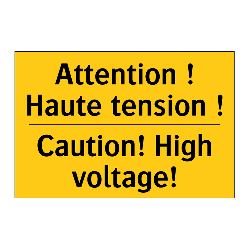 Attention ! Haute tension ! - Caution! High voltage!