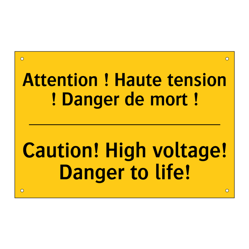 Attention ! Haute tension ! Danger  /.../ - Caution! High voltage! Danger  /.../