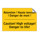 Attention ! Haute tension ! Danger  /.../ - Caution! High voltage! Danger  /.../