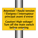 Attention ! Haute tension ! Éteignez  /.../ - Caution! High voltage! Turn off  /.../