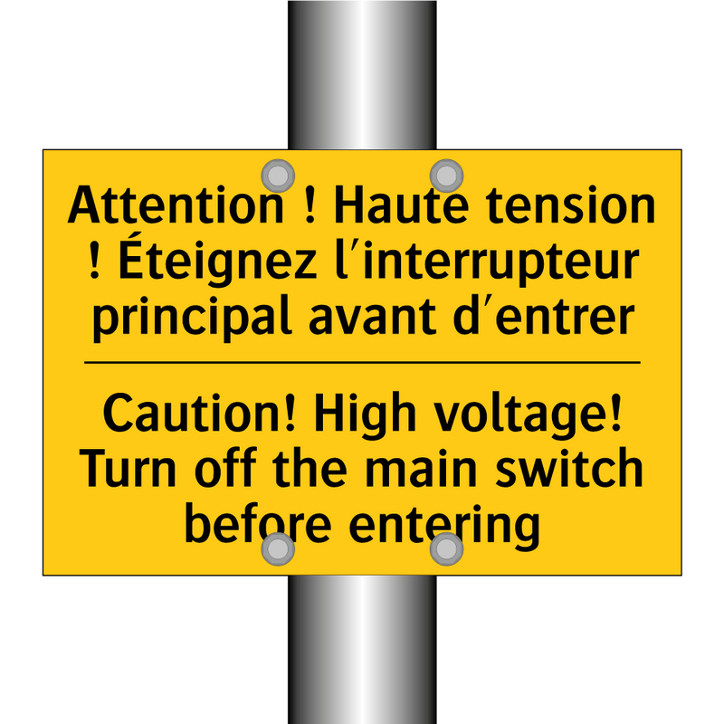 Attention ! Haute tension ! Éteignez  /.../ - Caution! High voltage! Turn off  /.../