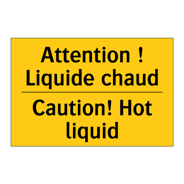 Attention ! Liquide chaud - Caution! Hot liquid
