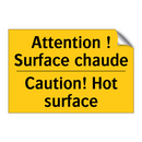 Attention ! Surface chaude - Caution! Hot surface