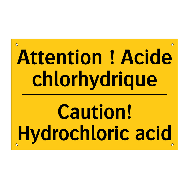 Attention ! Acide chlorhydrique /.../ - Caution! Hydrochloric acid