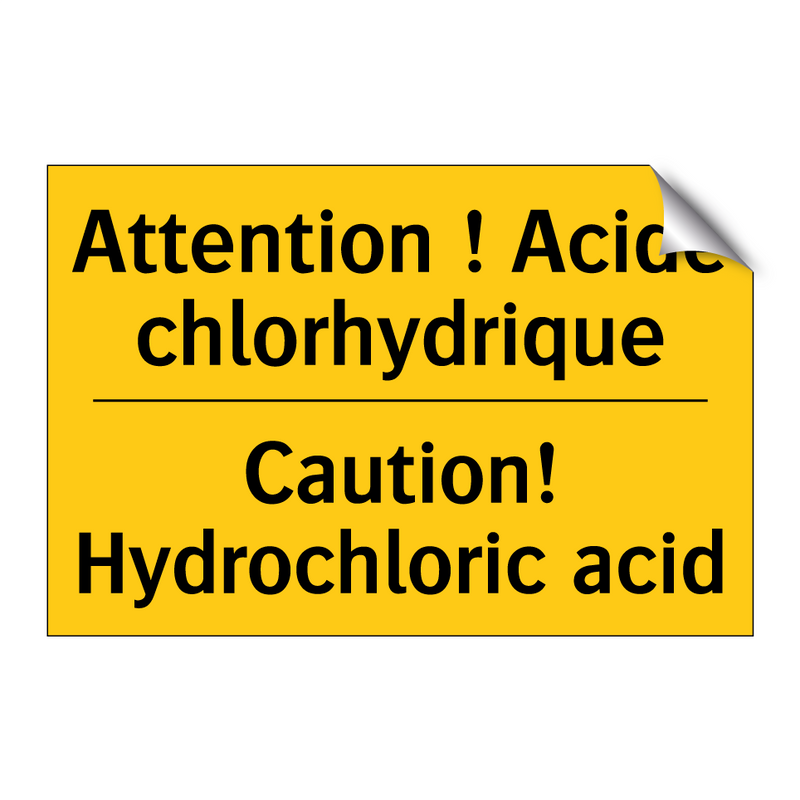 Attention ! Acide chlorhydrique /.../ - Caution! Hydrochloric acid