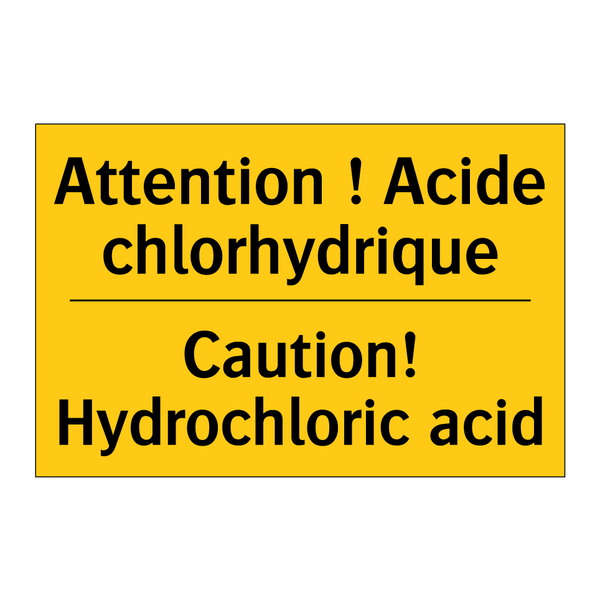 Attention ! Acide chlorhydrique /.../ - Caution! Hydrochloric acid