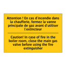 Attention ! En cas d'incendie  /.../ - Caution! In case of fire in the  /.../