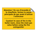 Attention ! En cas d'incendie  /.../ - Caution! In case of fire in the  /.../