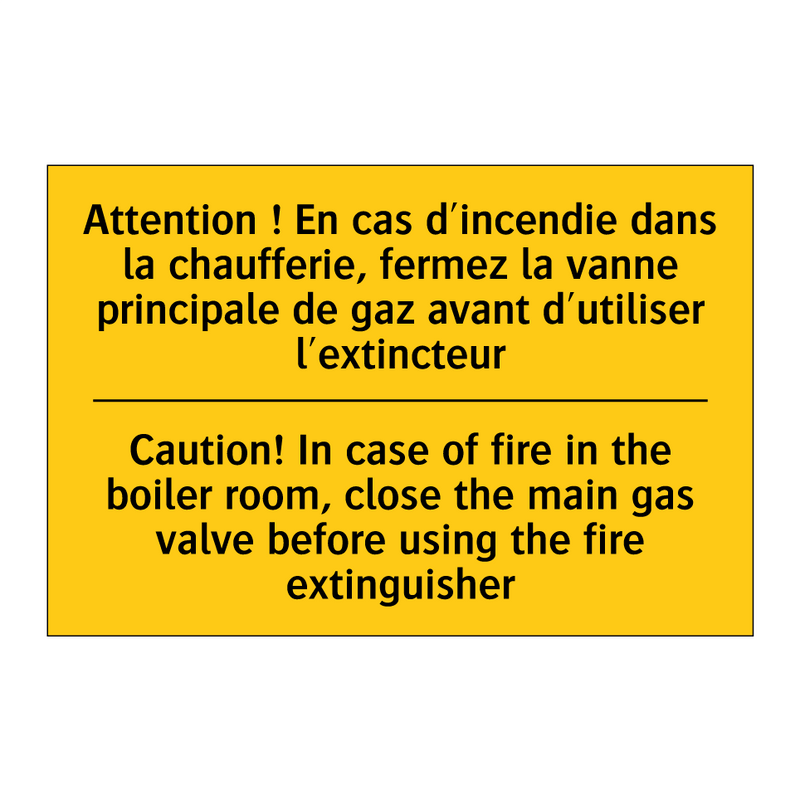Attention ! En cas d'incendie  /.../ - Caution! In case of fire in the  /.../