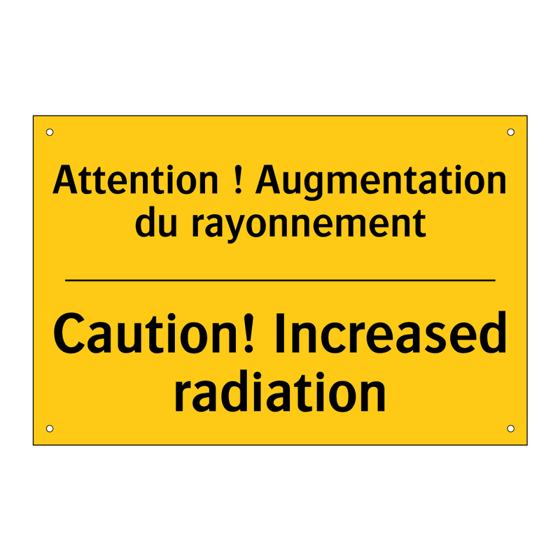 Attention ! Augmentation du rayonnement /.../ - Caution! Increased radiation