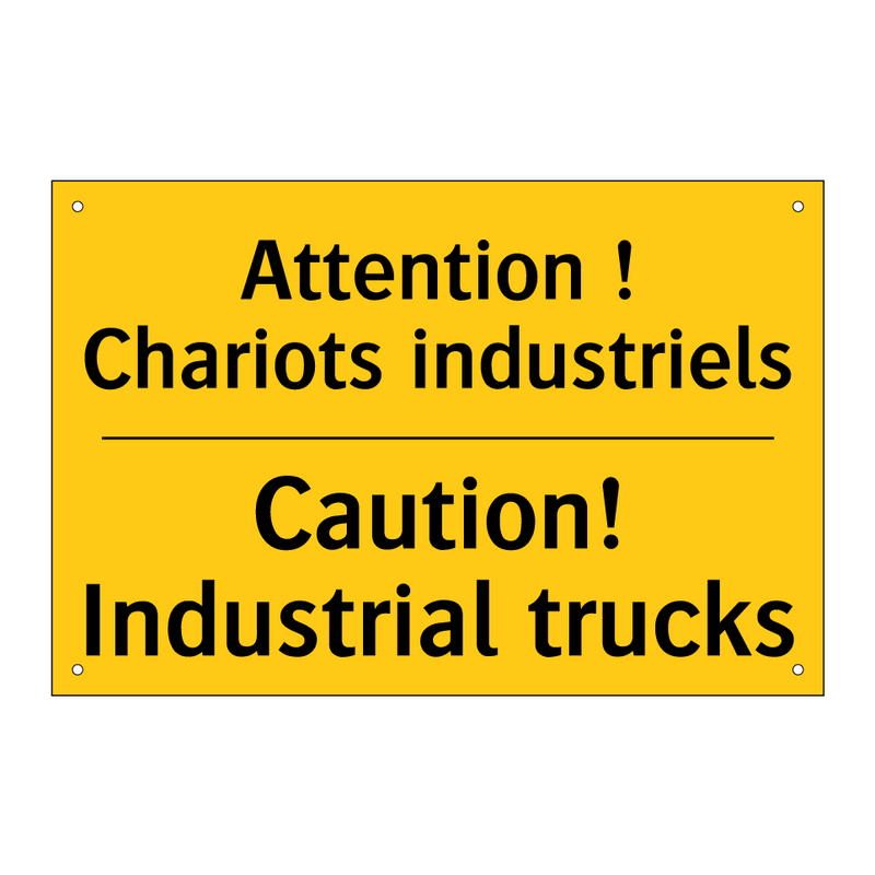 Attention ! Chariots industriels /.../ - Caution! Industrial trucks
