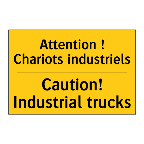 Attention ! Chariots industriels /.../ - Caution! Industrial trucks