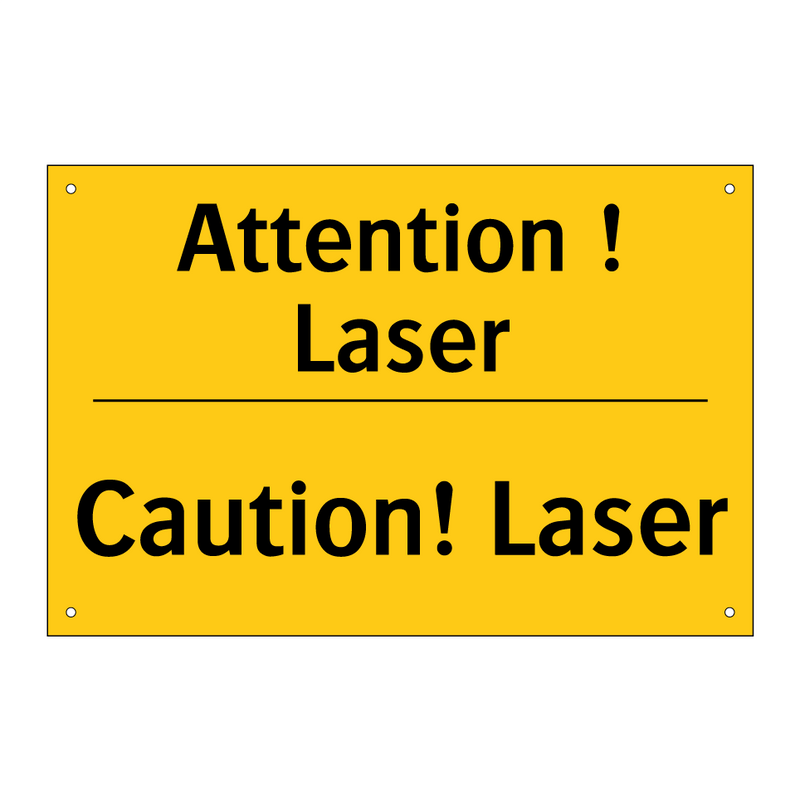 Attention ! Laser - Caution! Laser