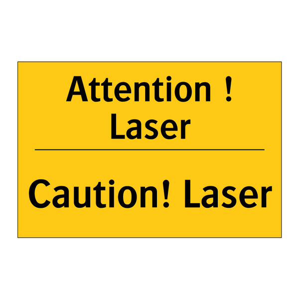 Attention ! Laser - Caution! Laser