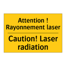 Attention ! Rayonnement laser - Caution! Laser radiation