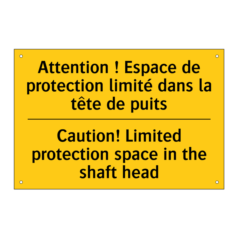 Attention ! Espace de protection  /.../ - Caution! Limited protection space  /.../