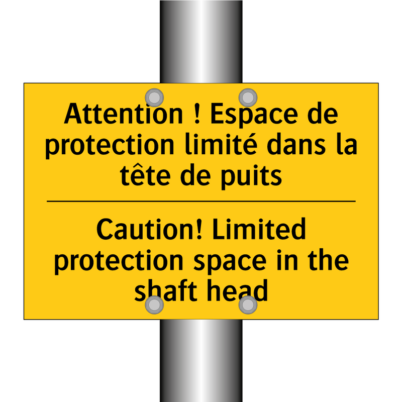 Attention ! Espace de protection  /.../ - Caution! Limited protection space  /.../