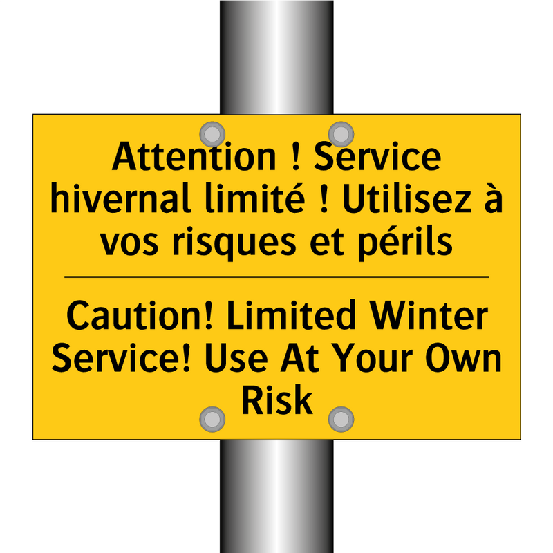 Attention ! Service hivernal limité  /.../ - Caution! Limited Winter Service!  /.../