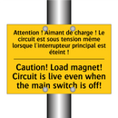 Attention ! Aimant de charge !  /.../ - Caution! Load magnet! Circuit  /.../