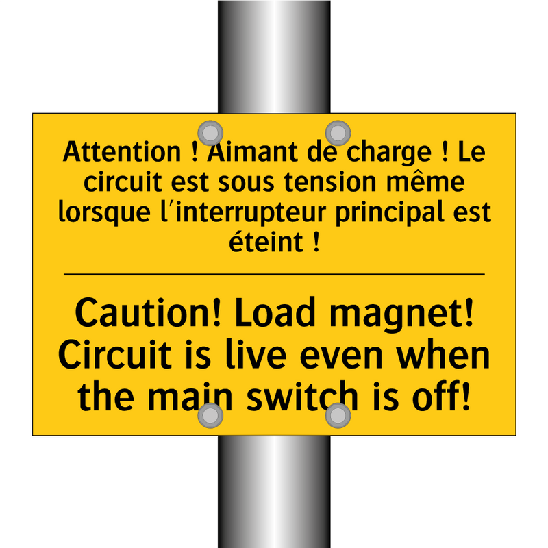 Attention ! Aimant de charge !  /.../ - Caution! Load magnet! Circuit  /.../