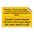 Attention ! Aimant de charge !  /.../ - Caution! Load magnet! Circuit  /.../