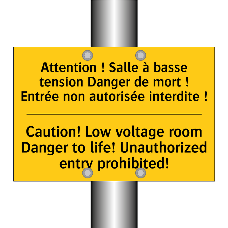 Attention ! Salle à basse tension  /.../ - Caution! Low voltage room Danger  /.../