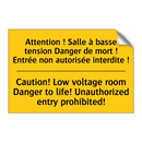 Attention ! Salle à basse tension  /.../ - Caution! Low voltage room Danger  /.../