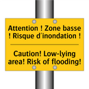 Attention ! Zone basse ! Risque  /.../ - Caution! Low-lying area! Risk  /.../