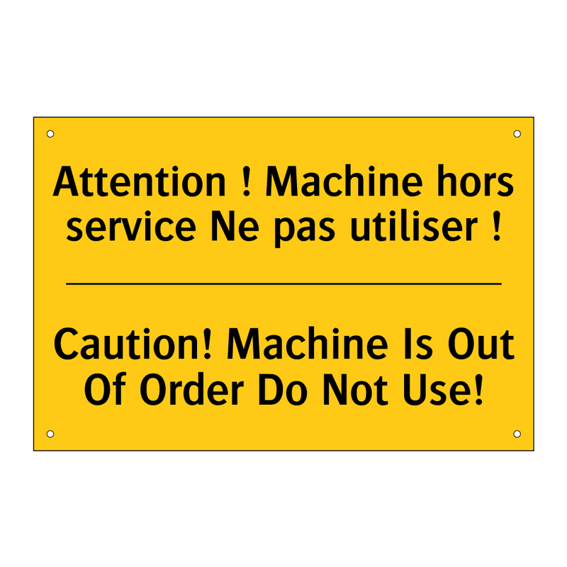Attention ! Machine hors service  /.../ - Caution! Machine Is Out Of Order  /.../