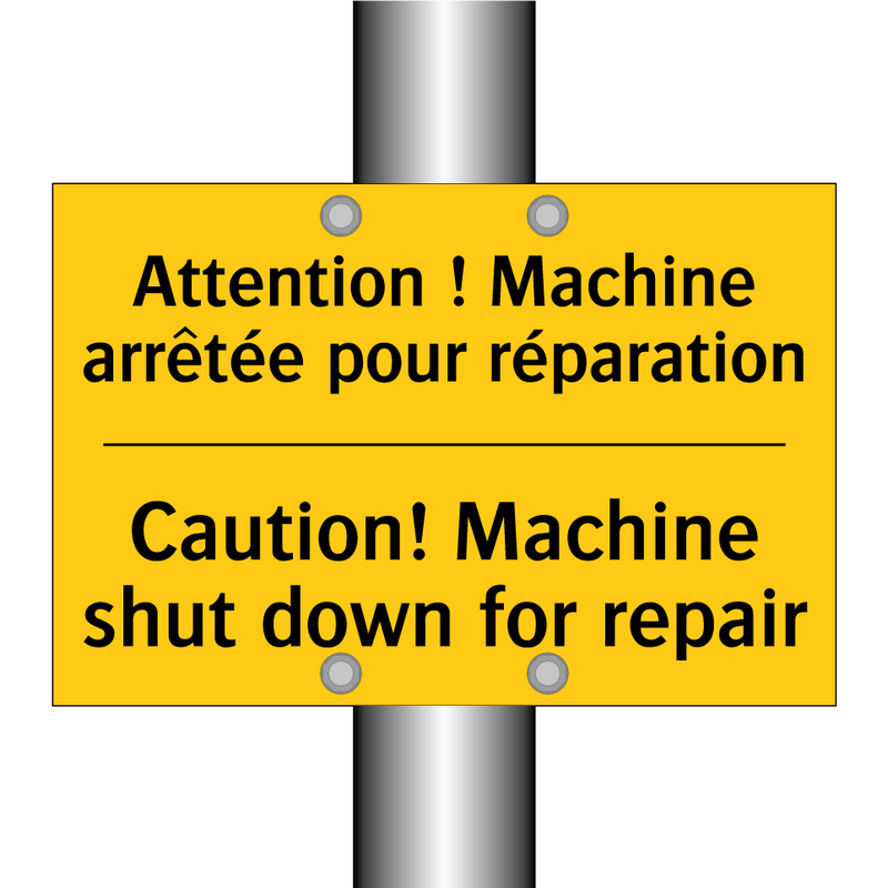 Attention ! Machine arrêtée pour  /.../ - Caution! Machine shut down for  /.../