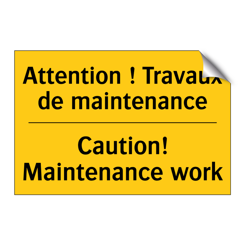 Attention ! Travaux de maintenance /.../ - Caution! Maintenance work