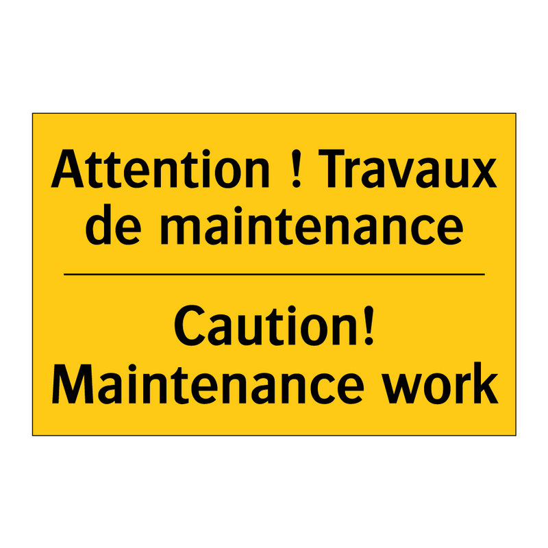 Attention ! Travaux de maintenance /.../ - Caution! Maintenance work