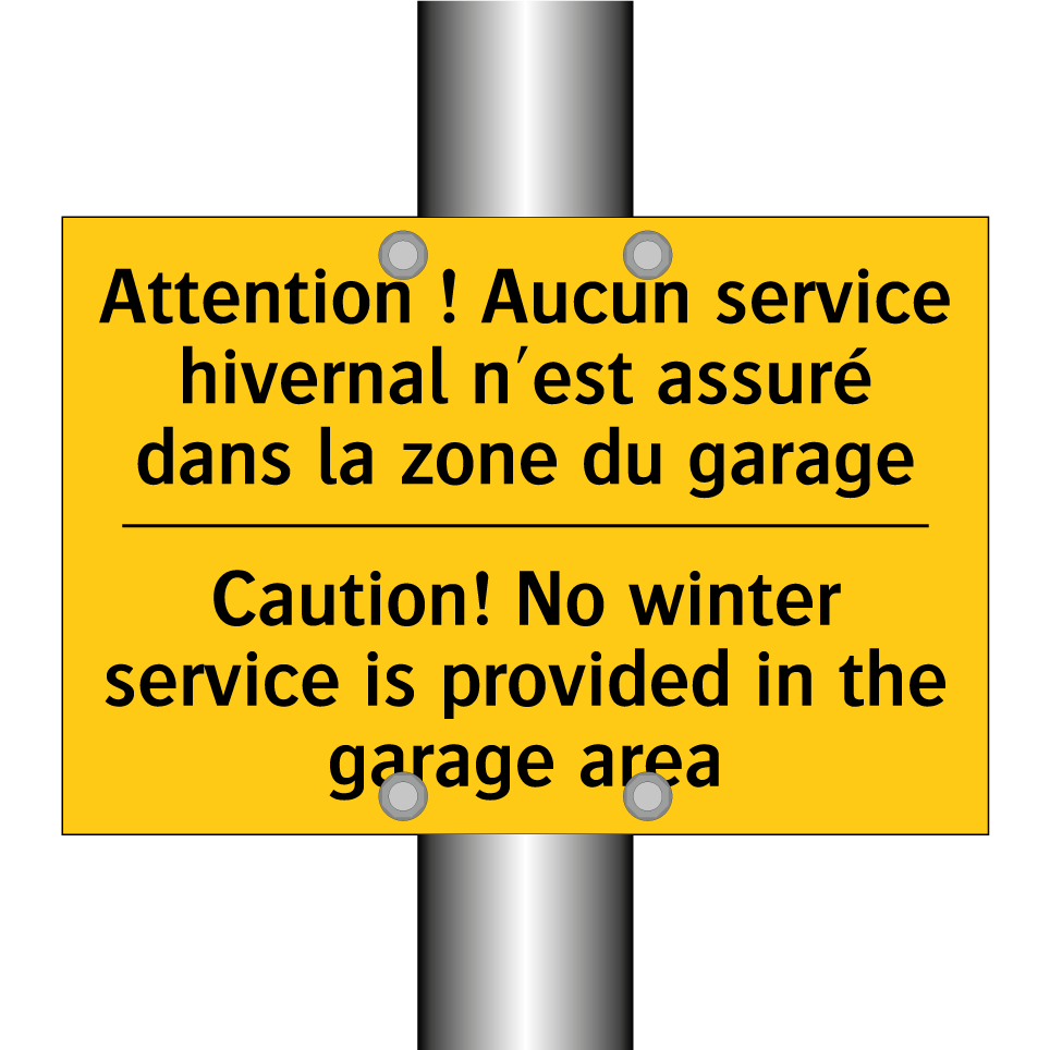 Attention ! Aucun service hivernal  /.../ - Caution! No winter service is  /.../