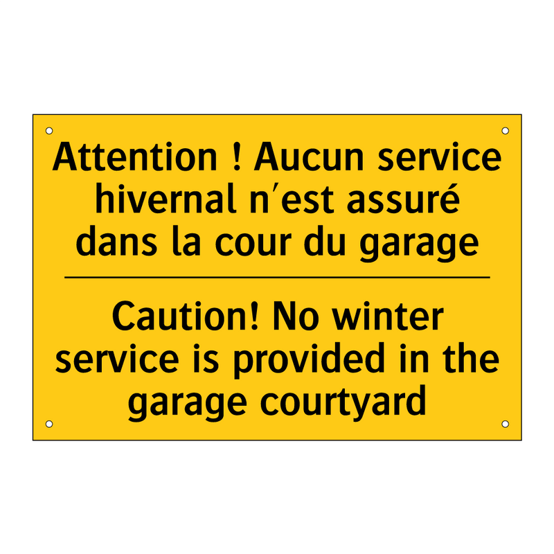 Attention ! Aucun service hivernal  /.../ - Caution! No winter service is  /.../