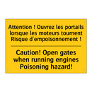 Attention ! Ouvrez les portails  /.../ - Caution! Open gates when running  /.../