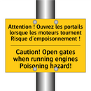 Attention ! Ouvrez les portails  /.../ - Caution! Open gates when running  /.../